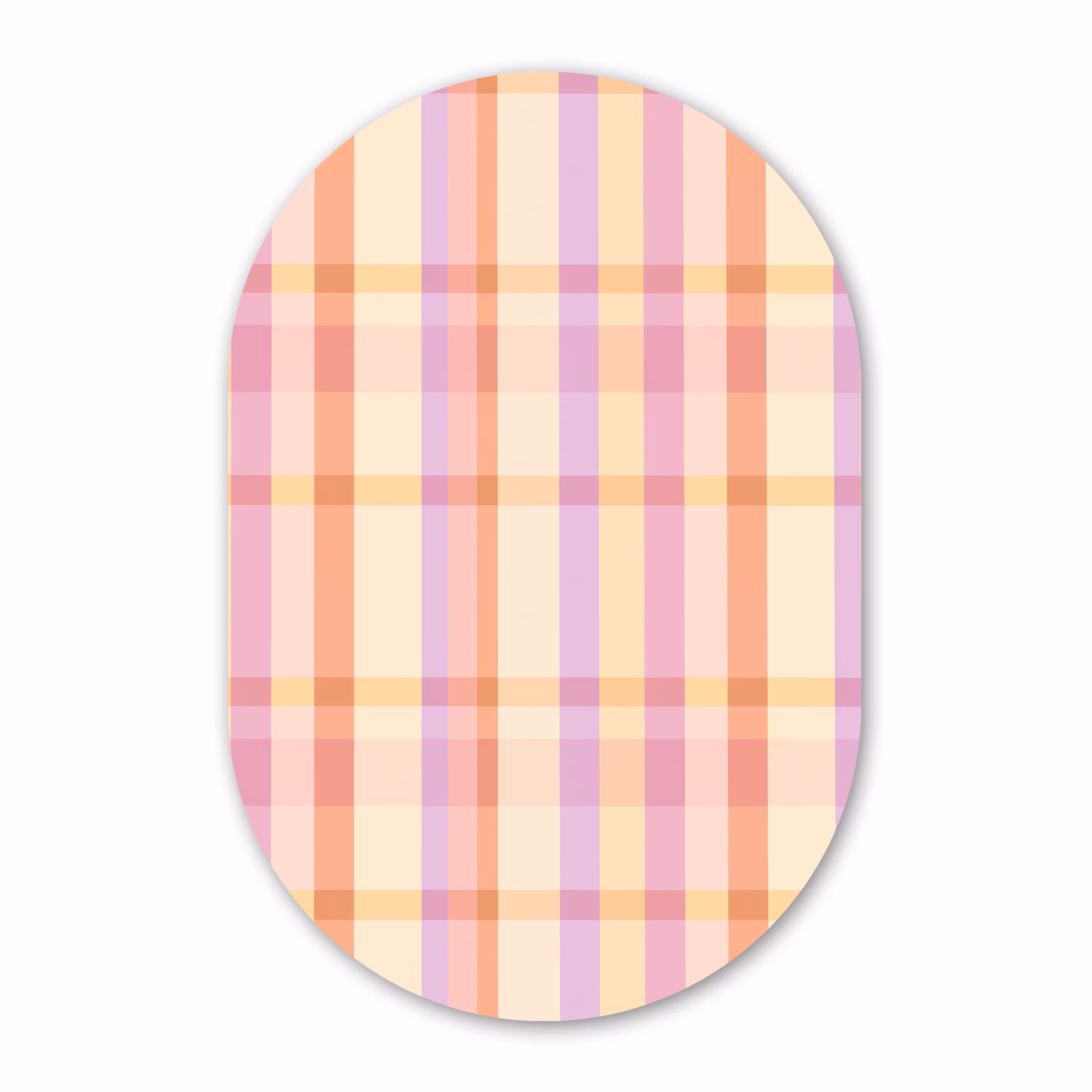 Muurovaal aluminium - Pastel - uitpatroon - Geometrisch — 1