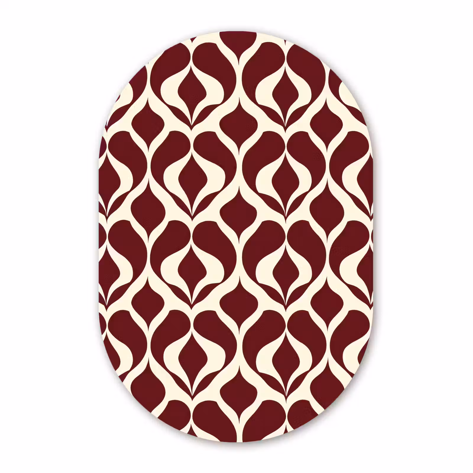Muurovaal aluminium - Rood - Druppelpatroon - Grafisch — 1