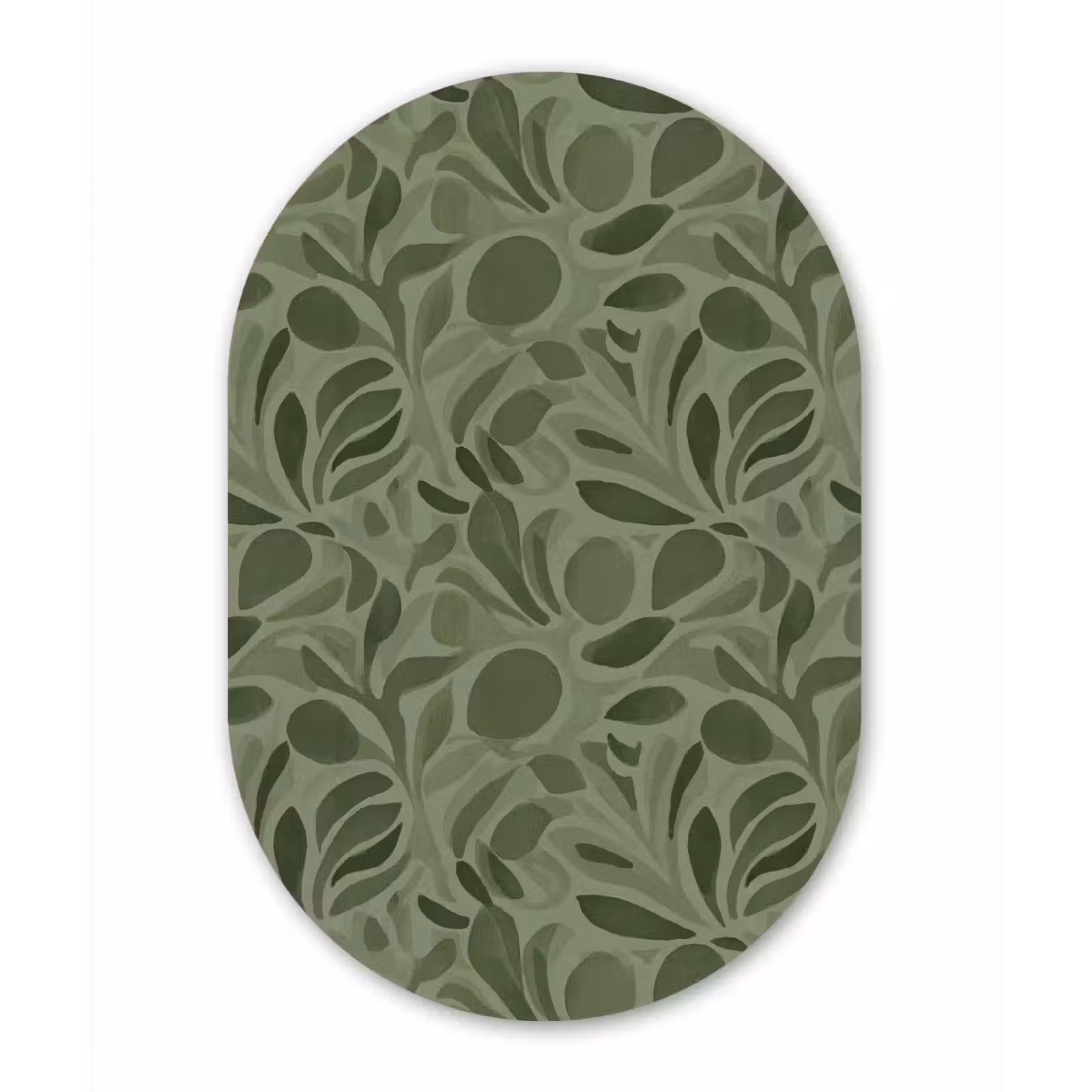 Muurovaal aluminium - Sereen - Bladeren - Groen — 1