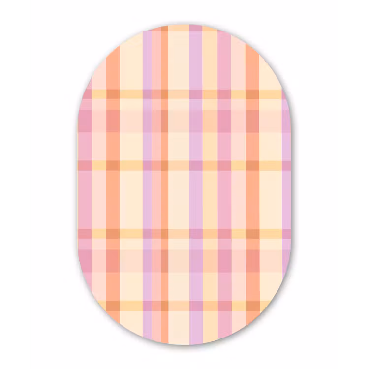 Muurovaal aluminium - Pastel - uitpatroon - Geometrisch — 1