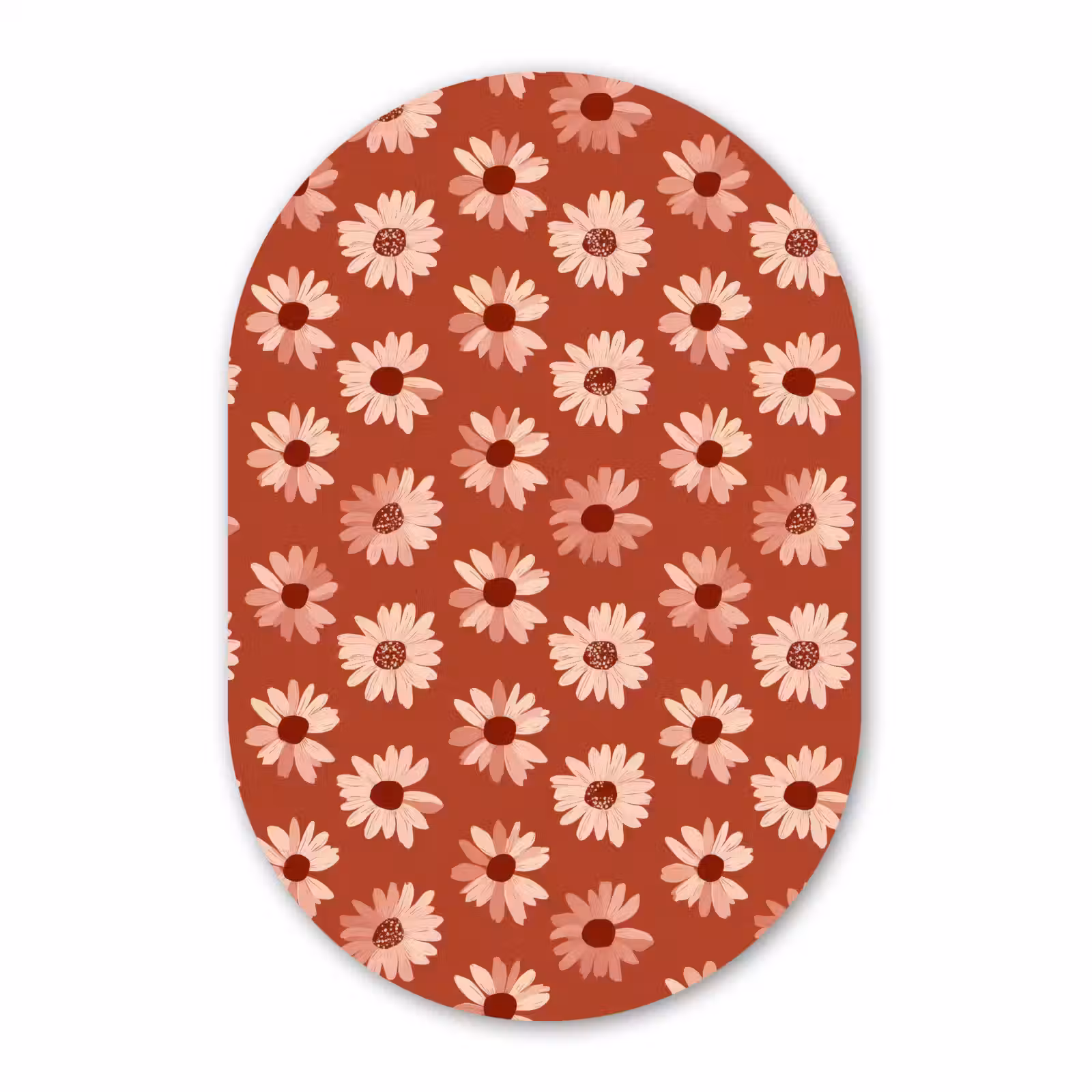 Muurovaal aluminium - Madelief - Retro - Terracotta — 1