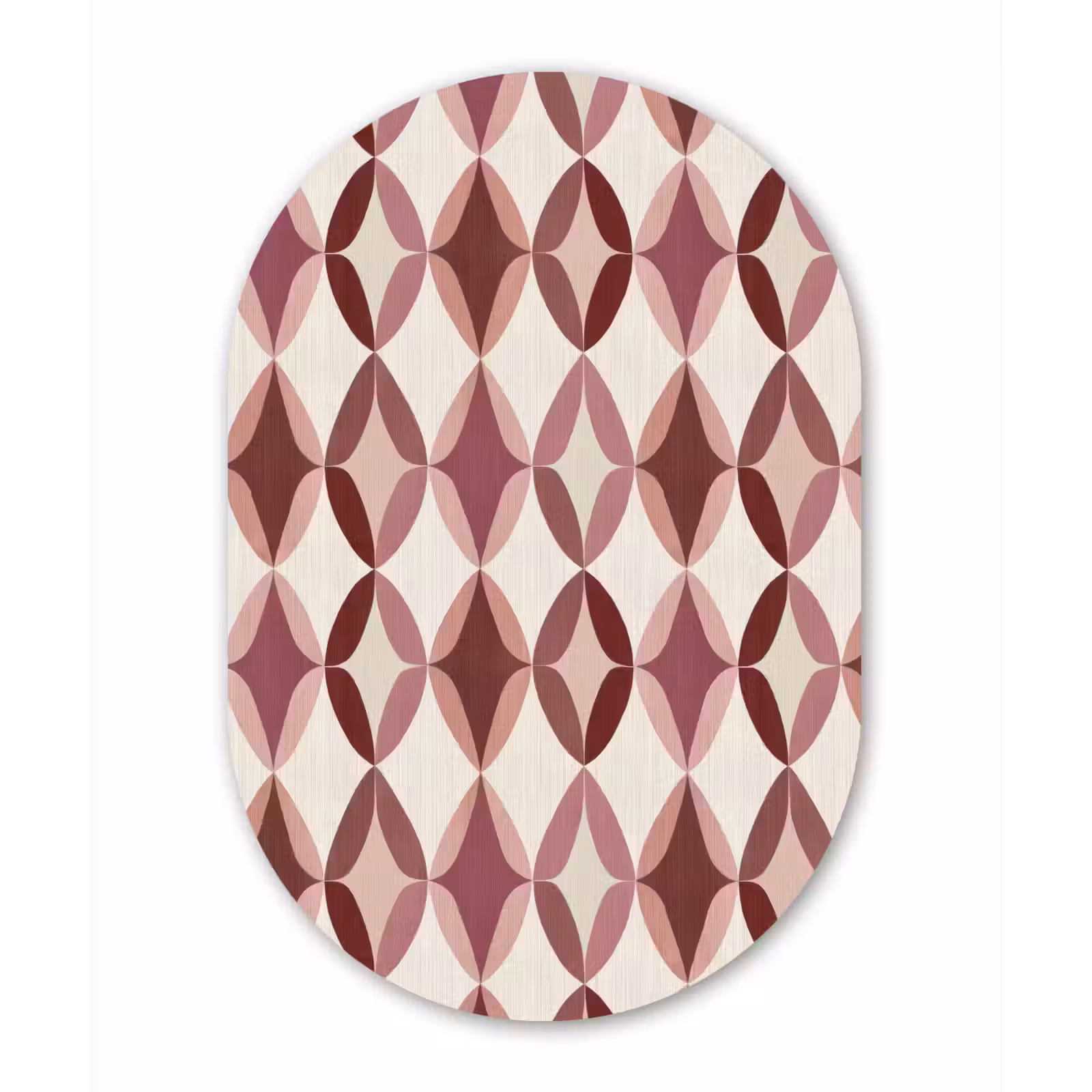 Muurovaal aluminium - Ovaal - Textuur - Roze — 1