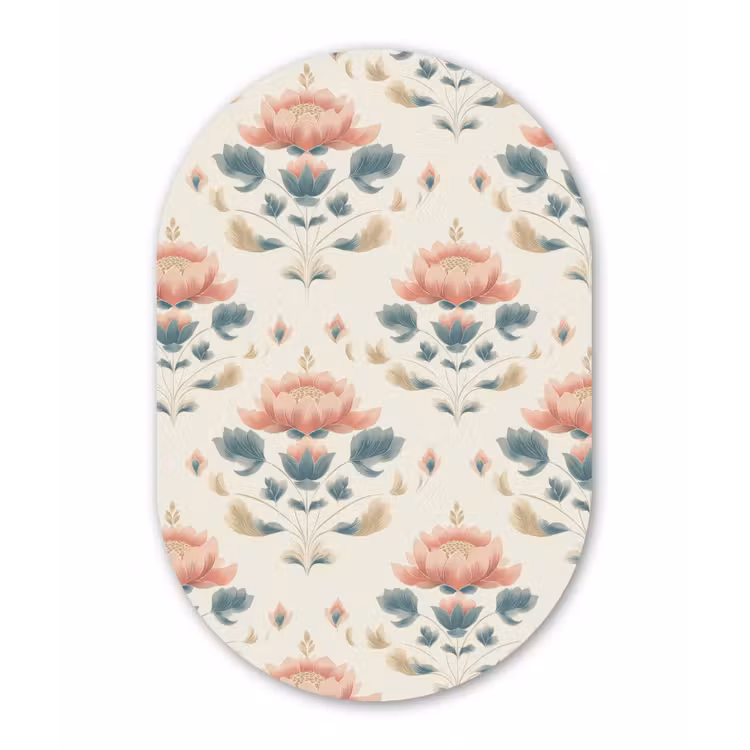 Muurovaal aluminium - Lotus - Bloemen - Roze — 1