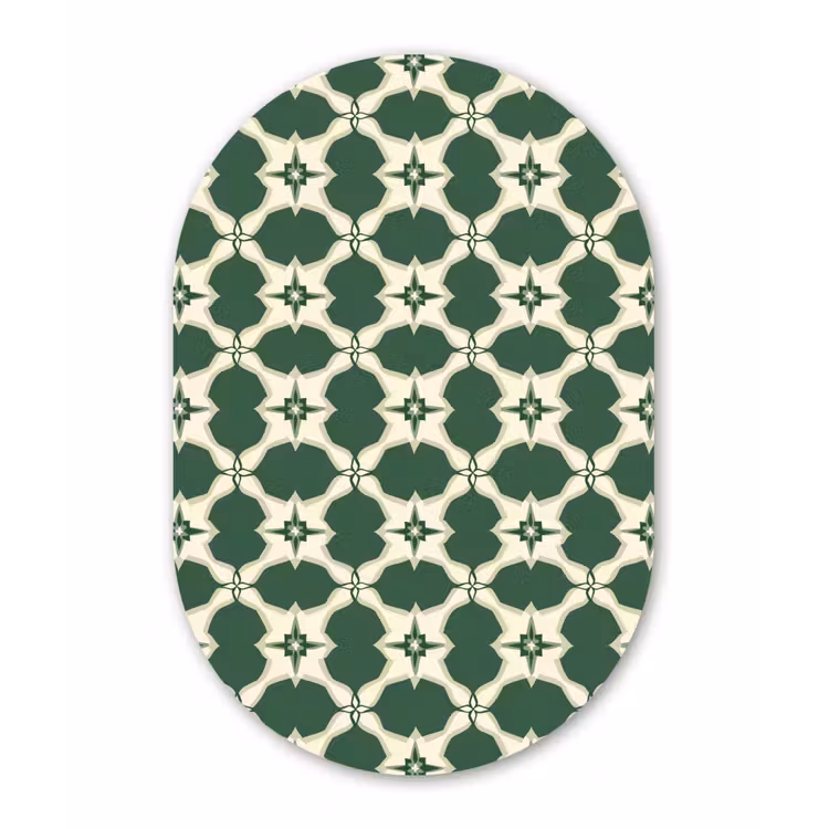 Muurovaal aluminium - Tegel - Klassiek - Groen — 1