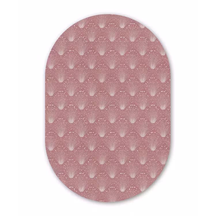 Muurovaal aluminium - Trendy - Patroon - Roze — 1