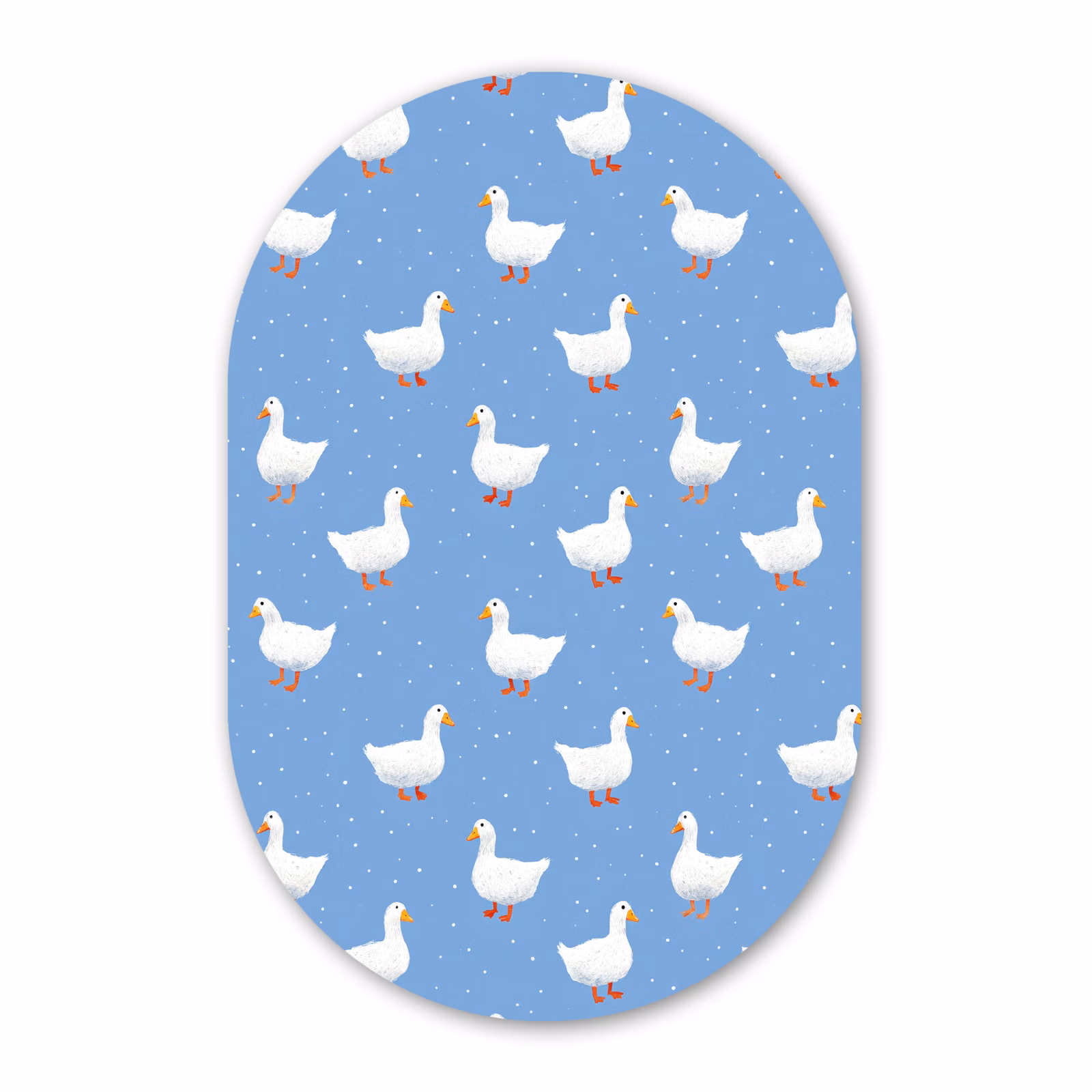 Muurovaal aluminium - Ganzen - Elegant - Blauw — 1