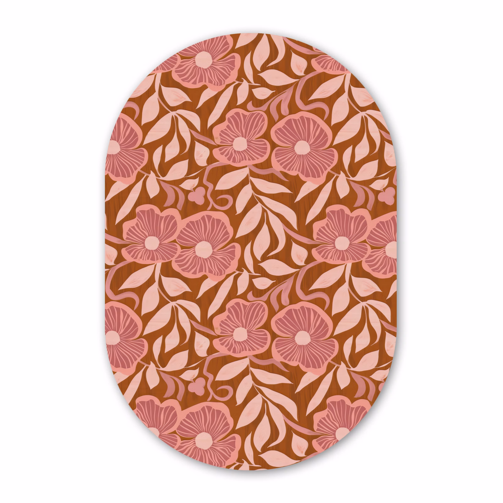 Muurovaal aluminium - Sfeer - Bloemen - Roze — 1