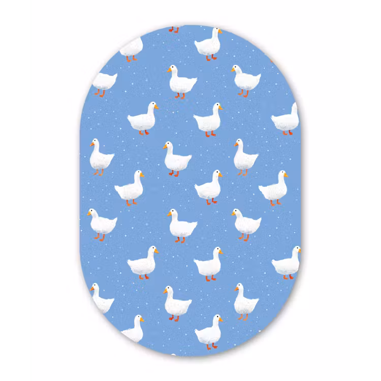 Muurovaal aluminium - Ganzen - Elegant - Blauw — 1