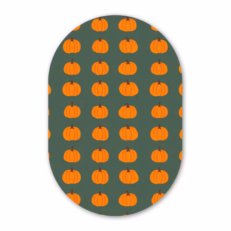 Muurovaal aluminium - Pompoen - Patroon - Oranje — 1