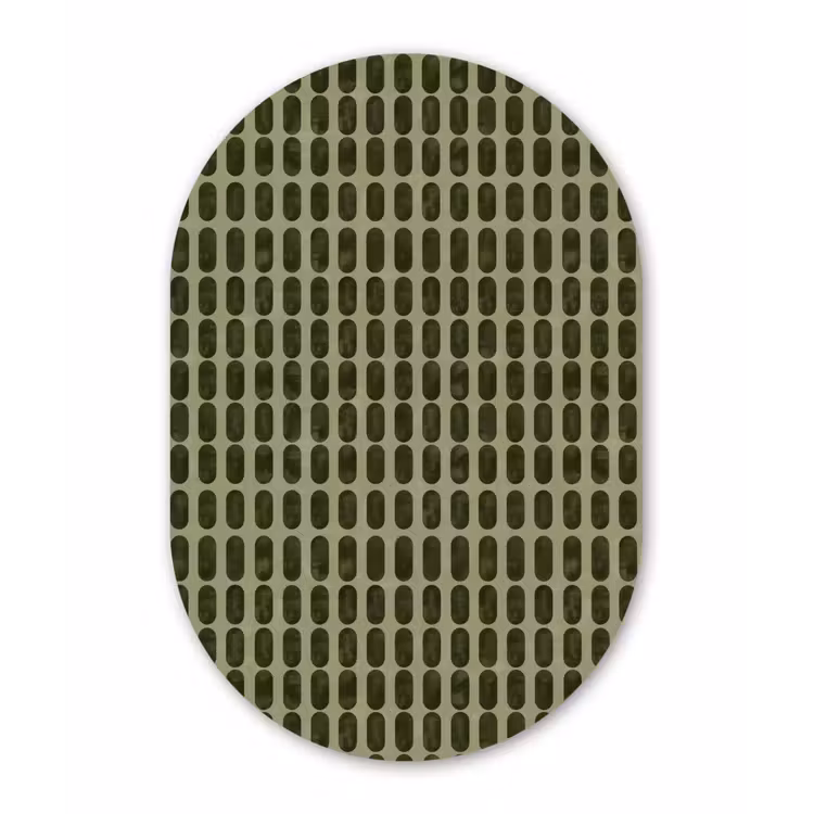 Muurovaal aluminium - Ritmisch - Effect - Groen — 1