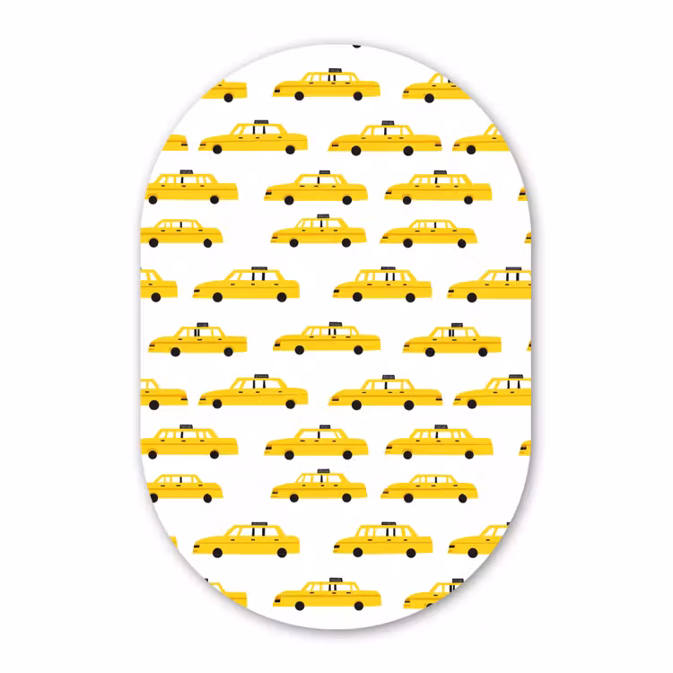 Muurovaal aluminium - Taxi - Iconisch - Geel — 1