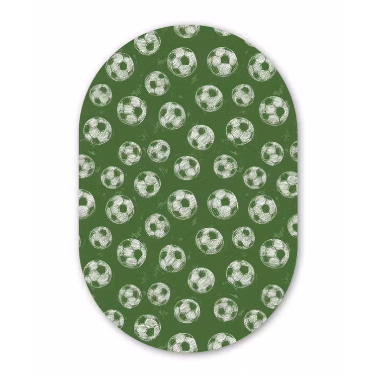 Muurovaal aluminium - Voetbal - Sport - Groen — 1