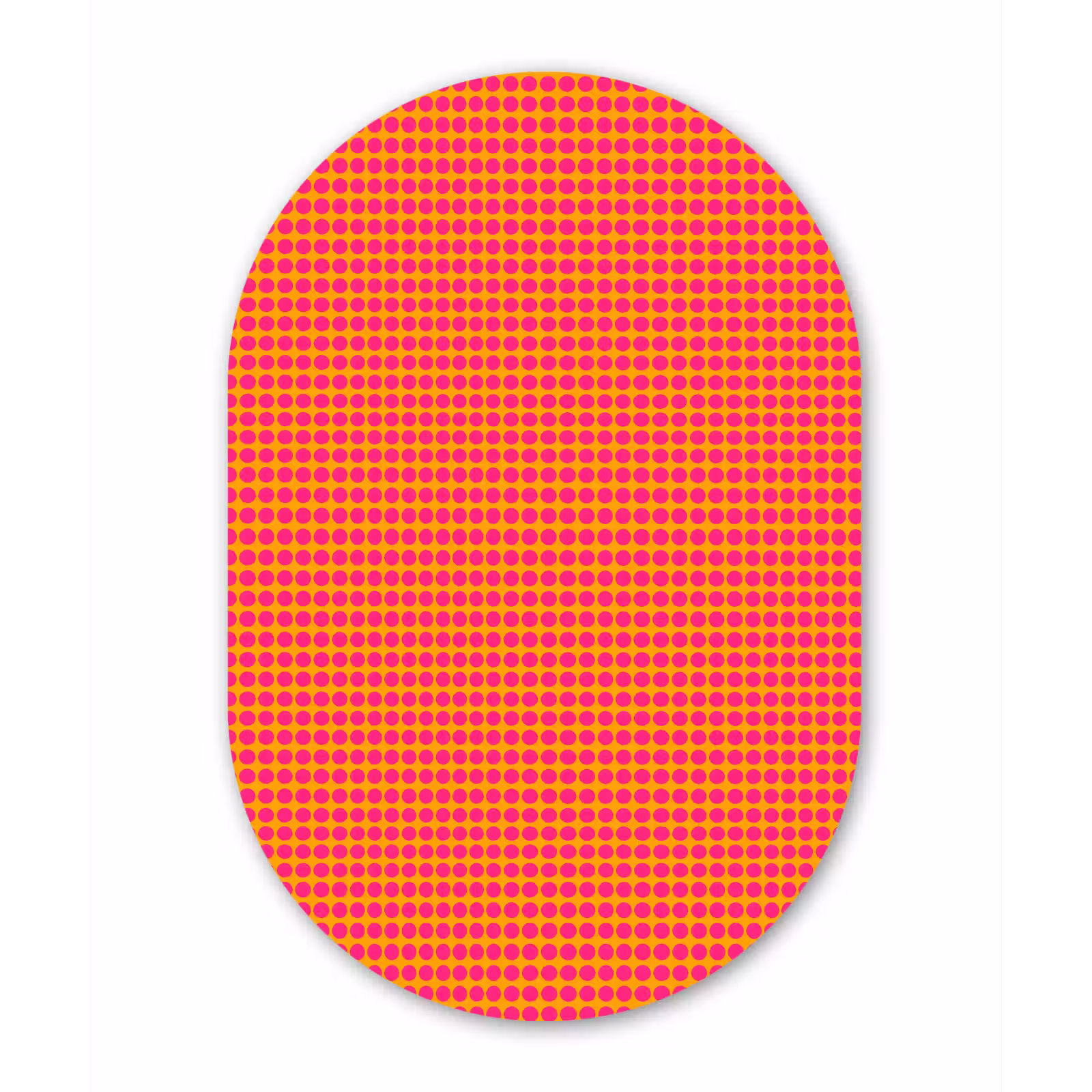 Muurovaal aluminium - Modern - Stippen - Oranje — 1