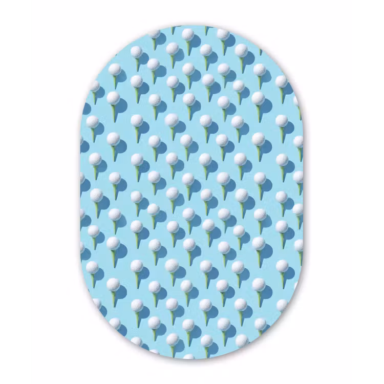 Muurovaal aluminium - Golf - Ballen - Blauw — 1