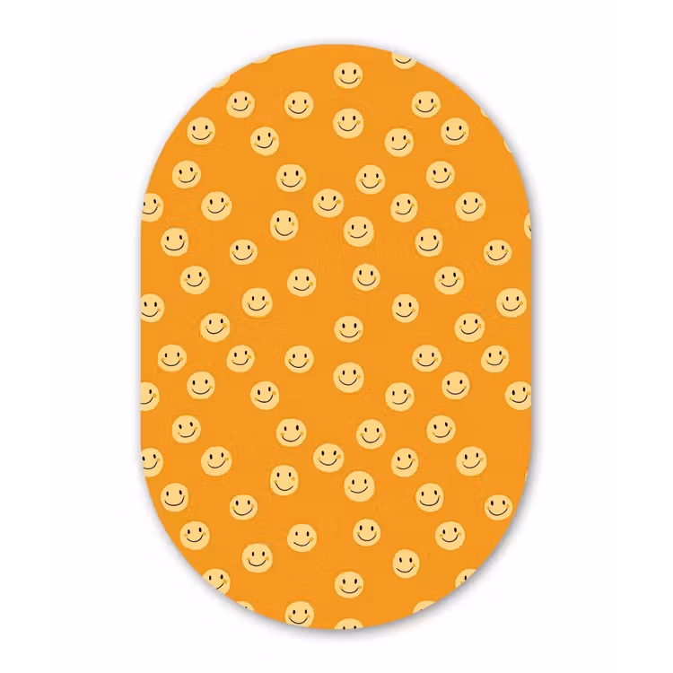 Muurovaal aluminium - Smileys - Retro - Heel — 1