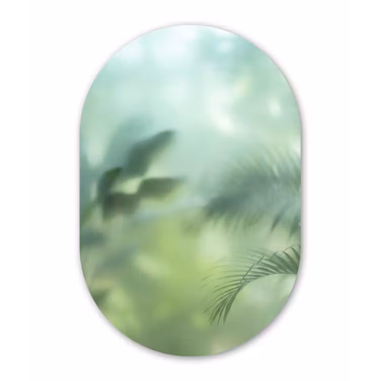 Muurovaal aluminium - Natuur - Vervaagd - Groen - Abstract - Modern — 1