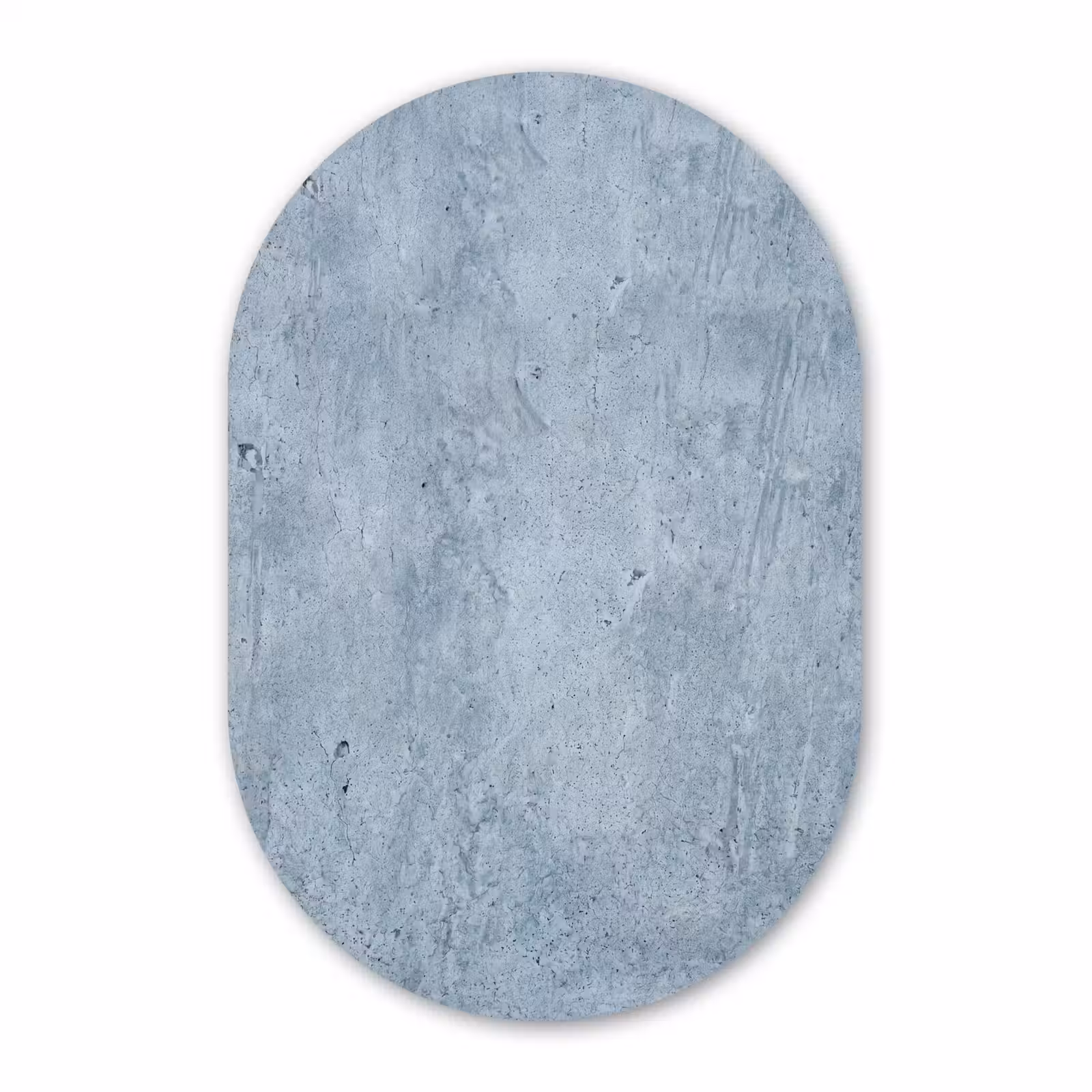 Muurovaal aluminium - Oppervlak - Ruw - Abstract - Modern - Grijs — 1
