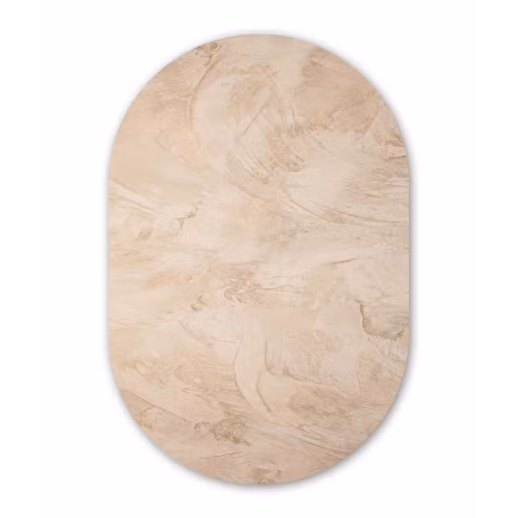 Muurovaal aluminium - Textuur - Patroon - Abstract - Modern - Beige — 1