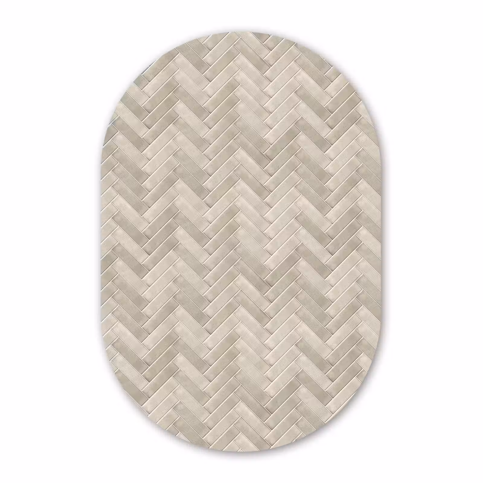 Muurovaal aluminium - Visgraat - Wandtegel - Beige — 1