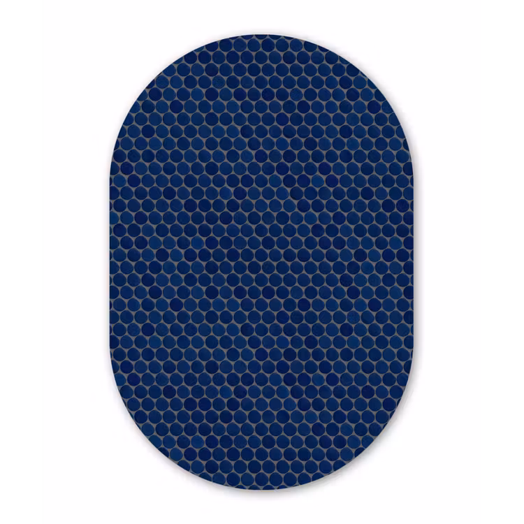 Muurovaal aluminium - Penny - Mozaïek - Donkerblauw — 1