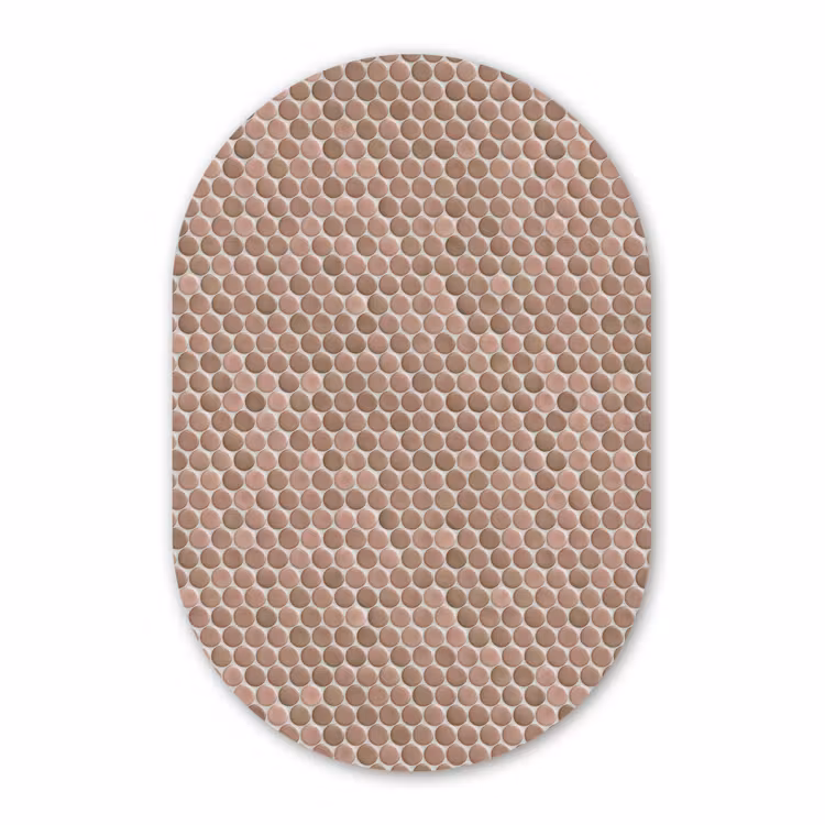 Muurovaal aluminium - Penny - Mozaïek - Oudroze - Terracotta — 1