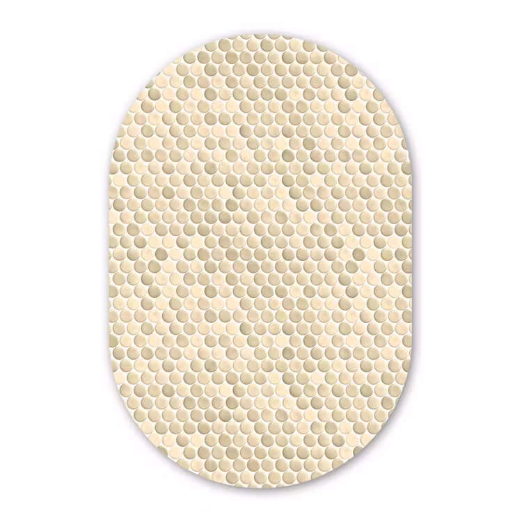Muurovaal aluminium - Penny - Mozaïek - Zand — 1