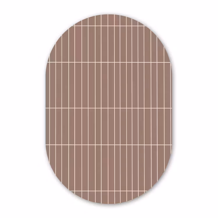 Muurovaal aluminium - Verticaal - Wandtegel - Terracotta — 1