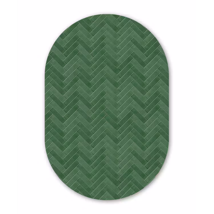 Muurovaal aluminium - Visgraat - Wandtegel - Bosgroen — 1