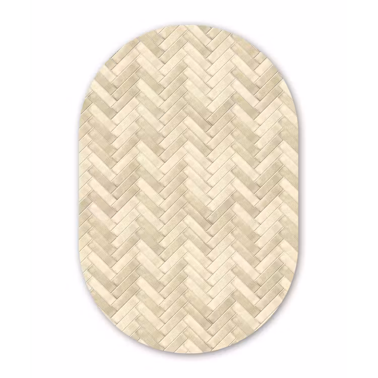 Muurovaal aluminium - Visgraat - Wandtegel - Licht Beige — 1