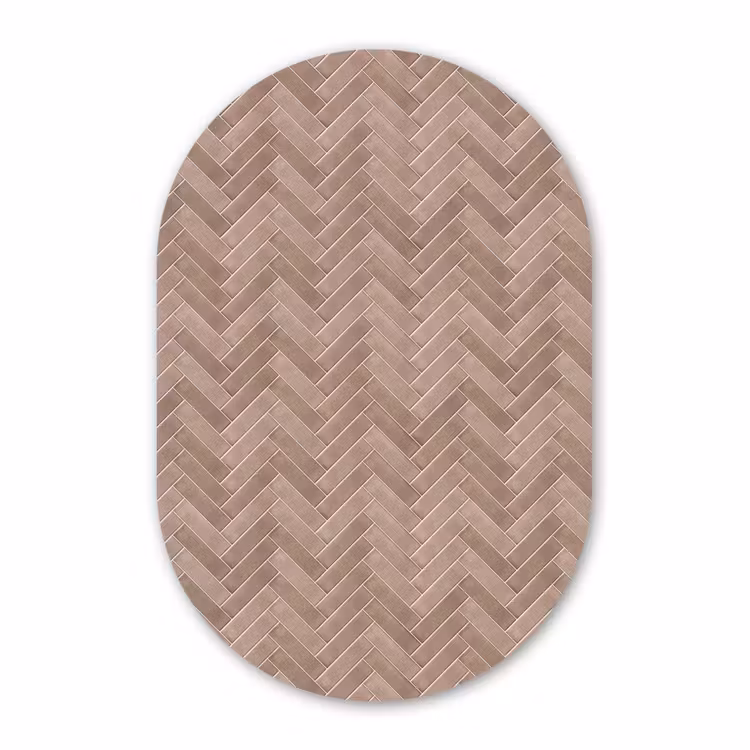 Muurovaal aluminium - Visgraat - Wandtegel - Oudroze - Terracotta — 1
