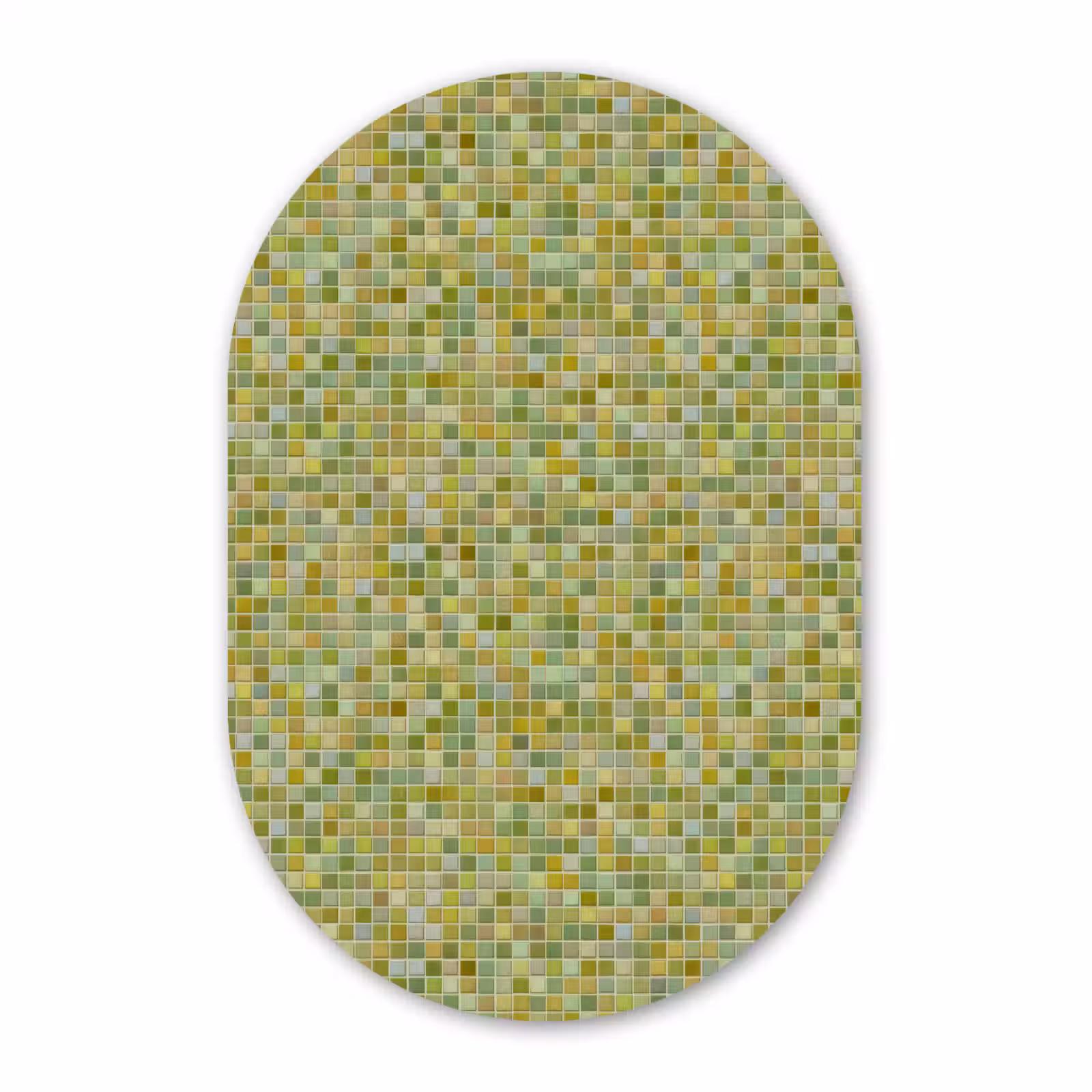 Muurovaal aluminium - Mozaïek - Patroon - Groen — 1