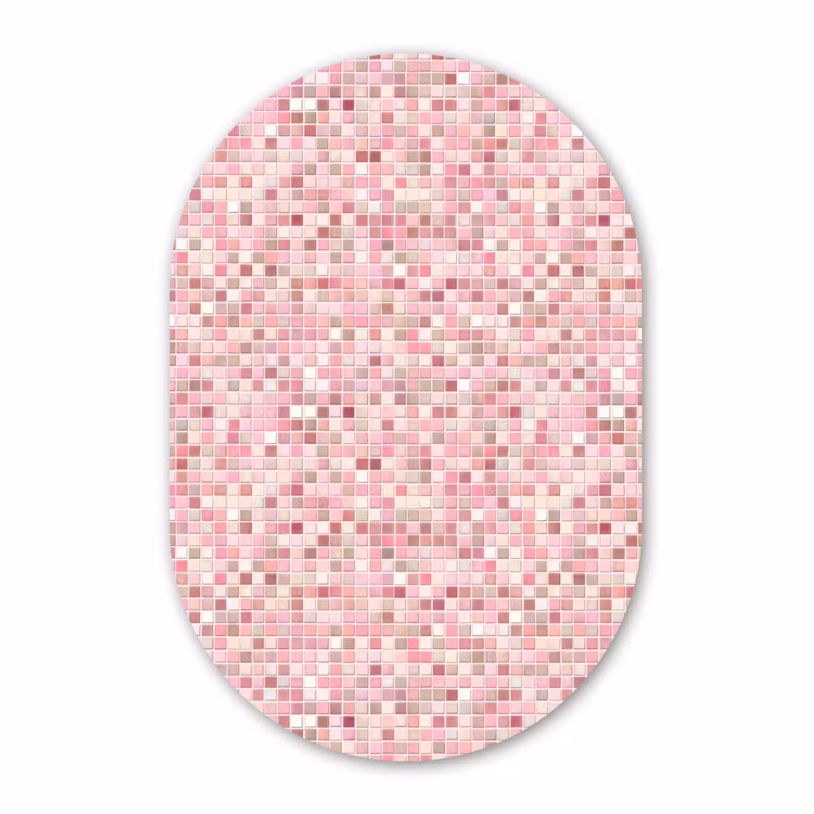 Muurovaal aluminium - Mozaïek - Patroon - Roze — 1