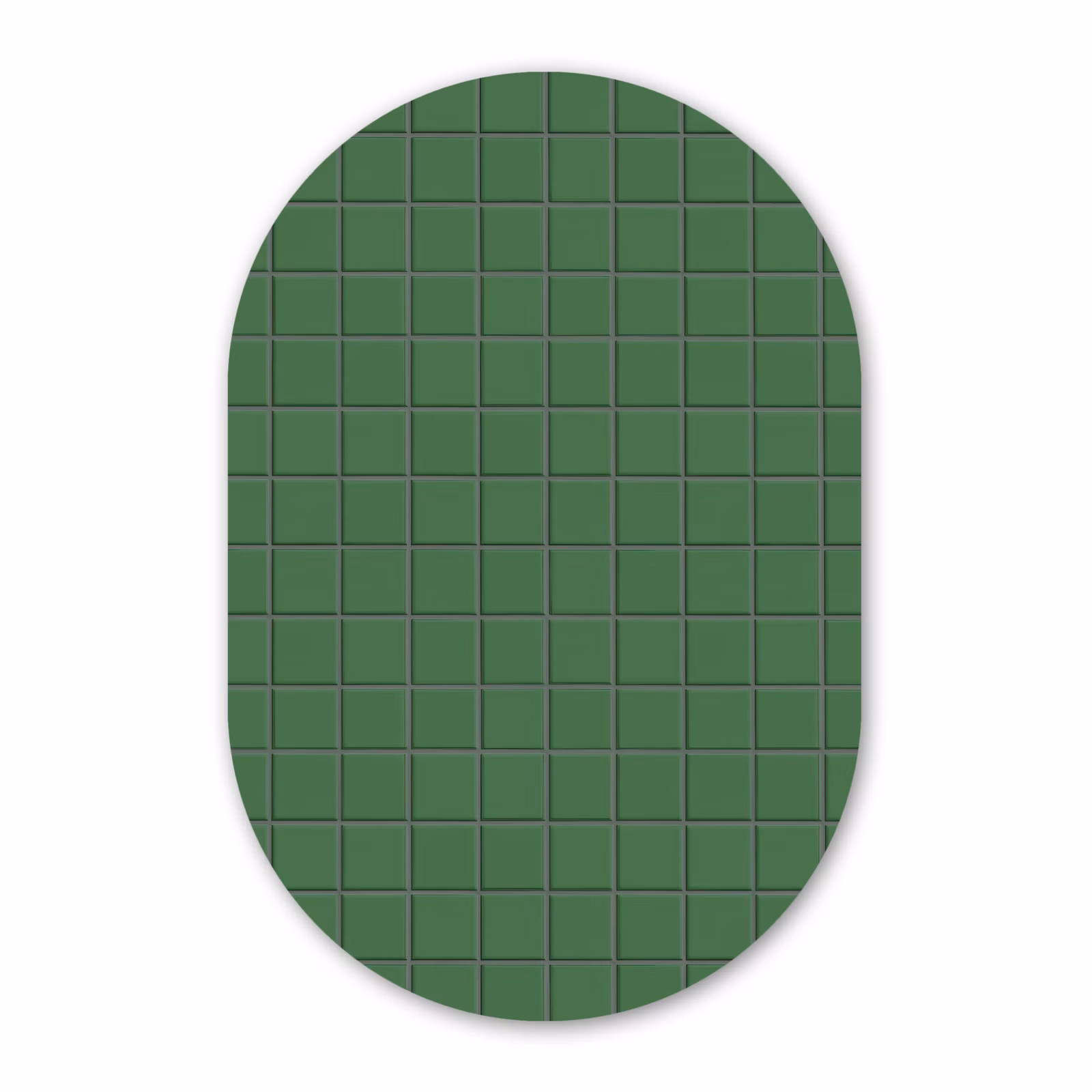 Muurovaal aluminium - Patroon - Tegels - Groen — 1