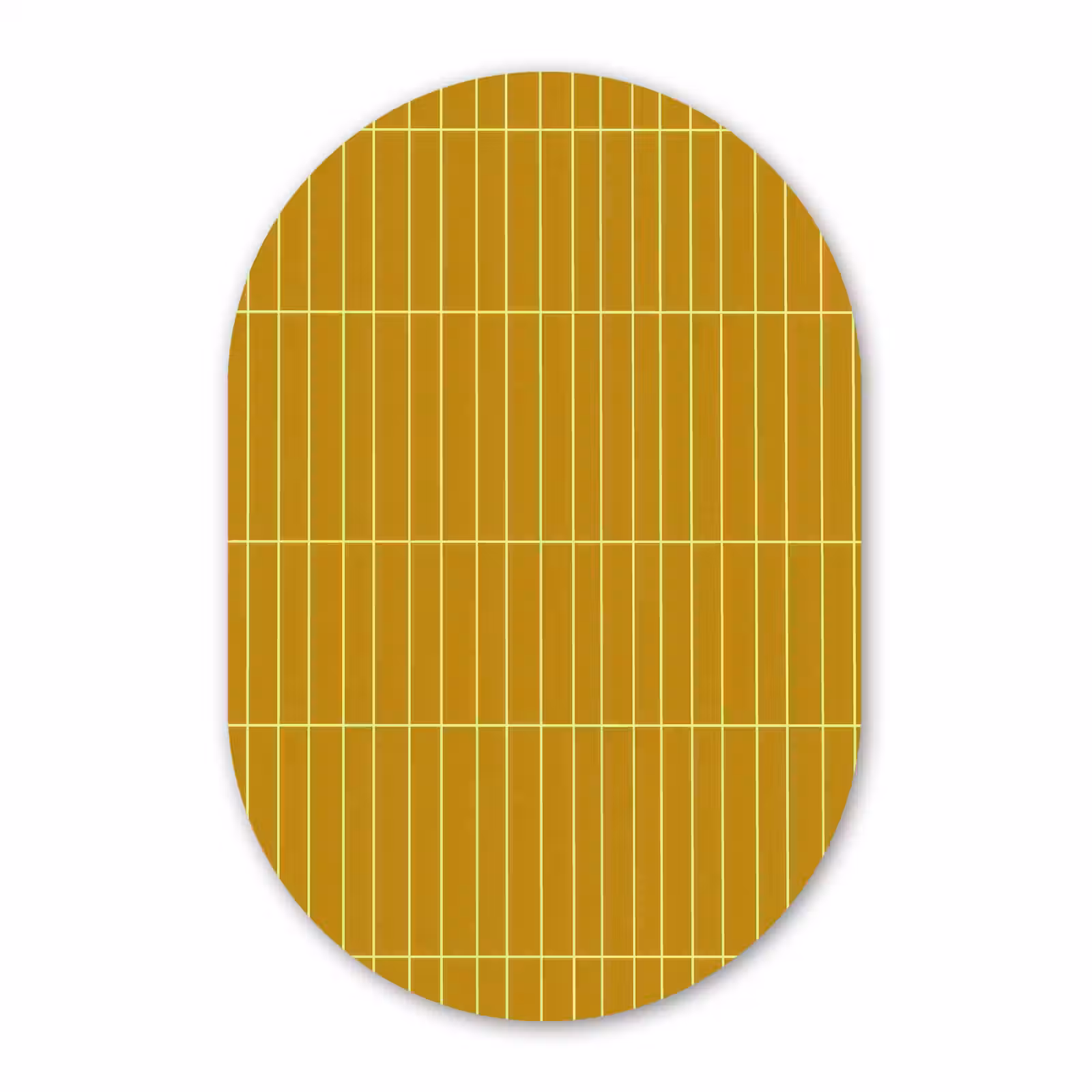 Muurovaal aluminium - Tegels - Verticaal - Mosterdgeel — 1