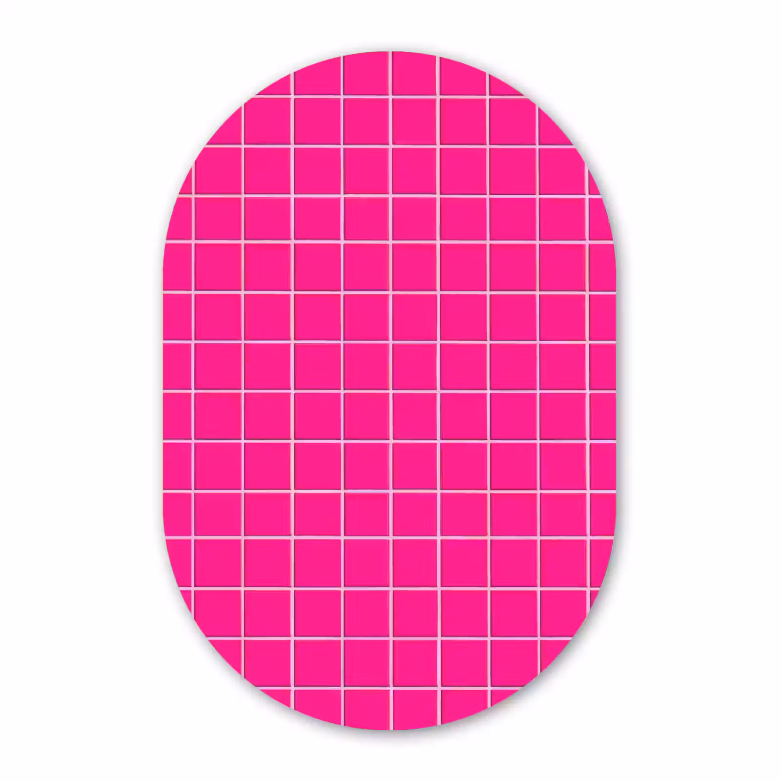 Muurovaal aluminium - Tegels - Vierkant - Fuchsia — 1