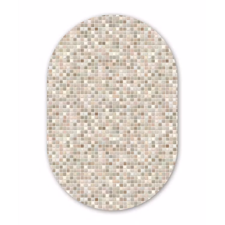 Muurovaal aluminium - Mozaïek - Patroon- Taupe — 1