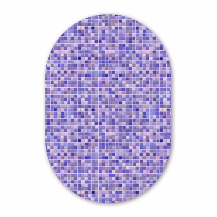 Muurovaal aluminium - Mozaïek - Tegels - Lila - Amethist — 1
