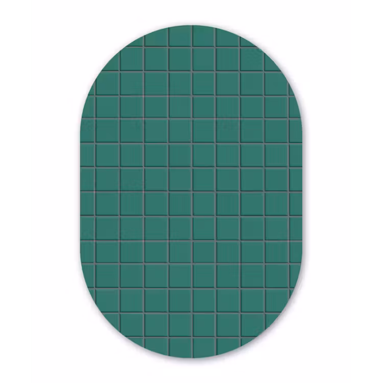 Muurovaal aluminium - Patroon - Patroon - Smaragd — 1