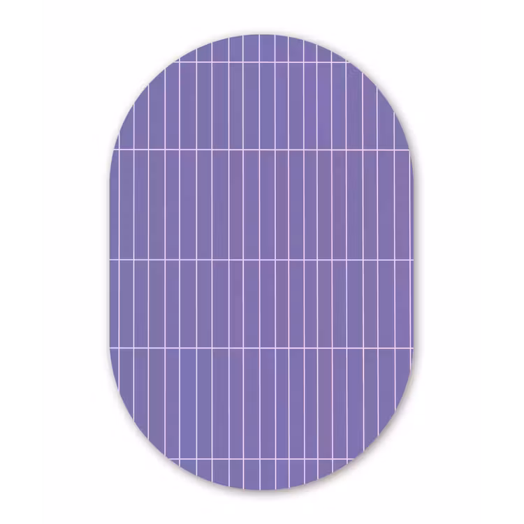 Muurovaal aluminium - Patroon - Tegel - Lila — 1