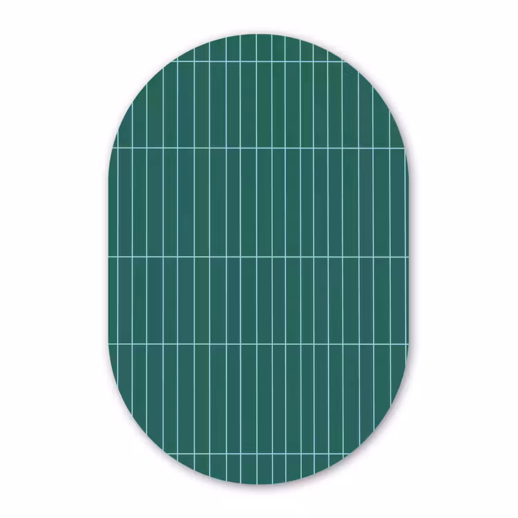 Muurovaal aluminium - Patroon - Tegel - Saliegroen — 1