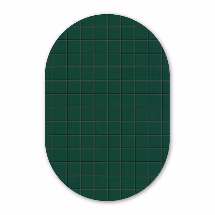 Muurovaal aluminium - Patroon - Tegels - Dennen - Groen — 1