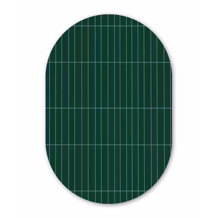 Muurovaal aluminium - Patroon - Tegels - Donkergroen — 1