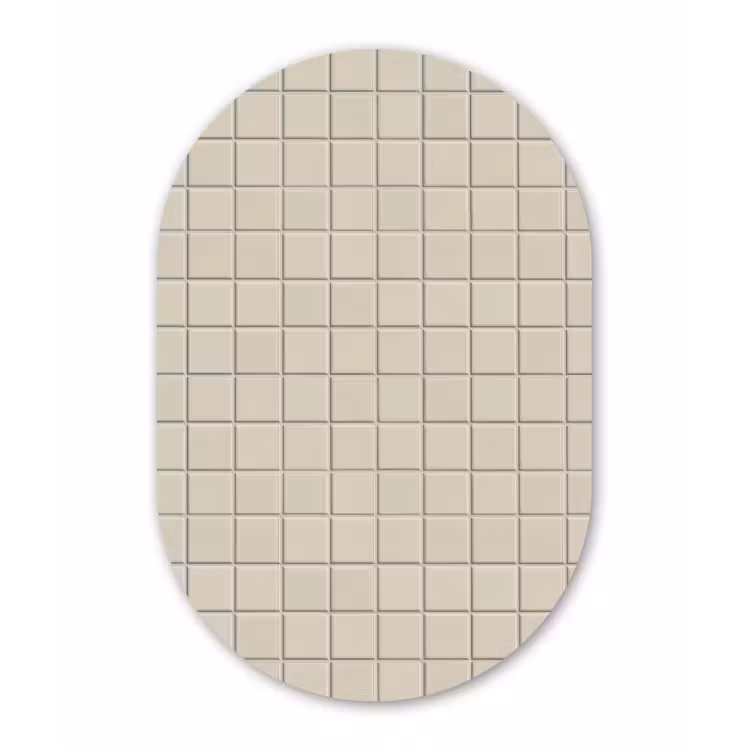 Muurovaal aluminium - Patroon - Tegels - Taupe — 1
