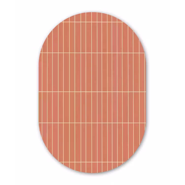 Muurovaal aluminium - Patroon - Tegels - Terracotta — 1