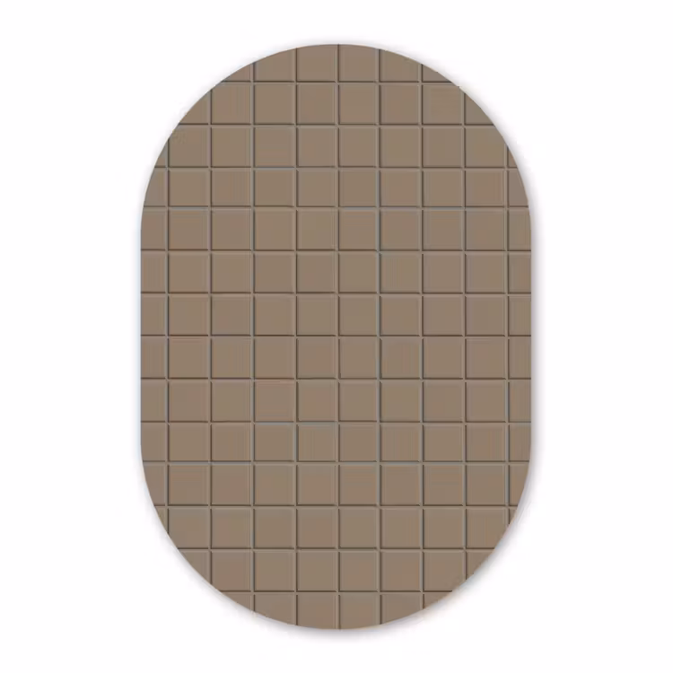 Muurovaal aluminium - Tegel - Patroon - Taupe — 1
