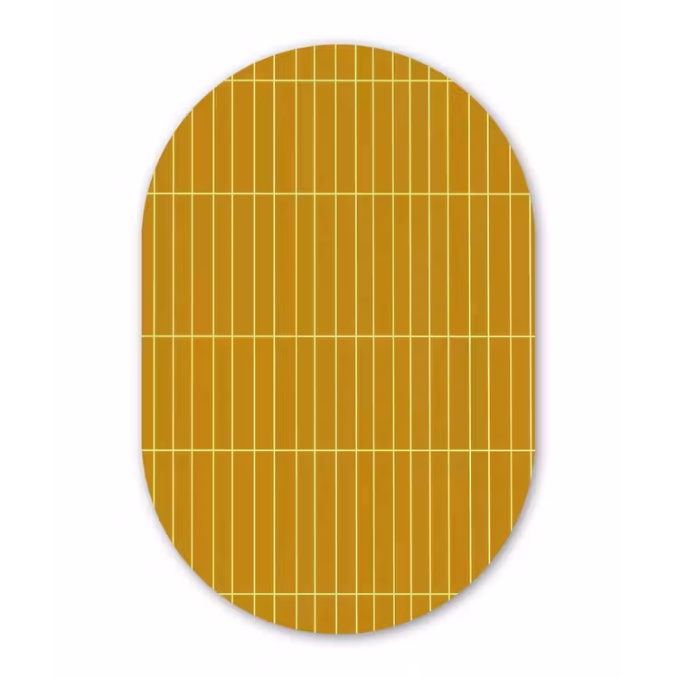 Muurovaal aluminium - Tegels - Verticaal - Mosterdgeel — 1