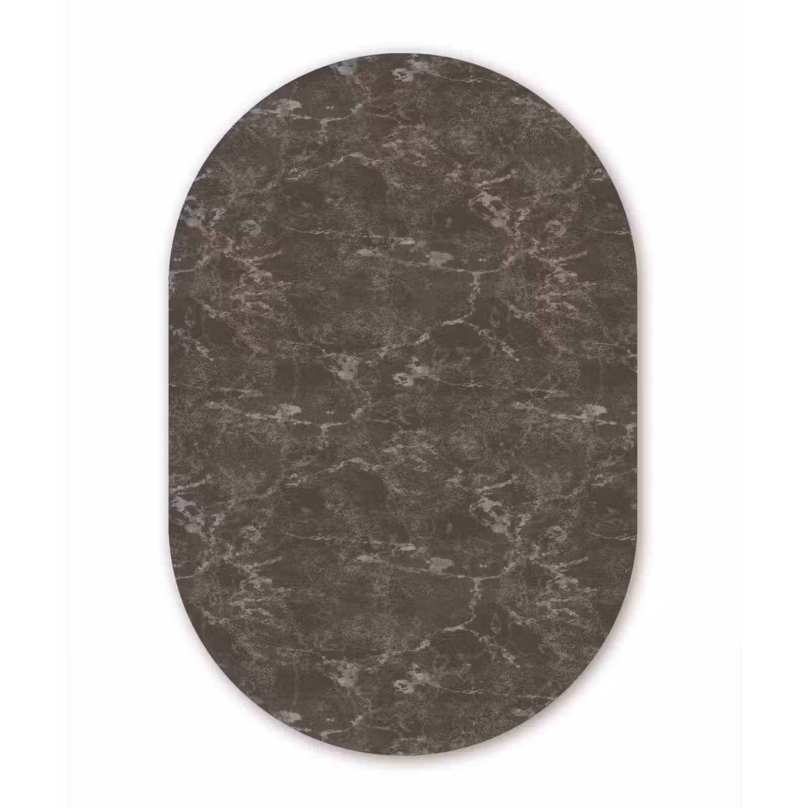 Muurovaal aluminium - Marmer - Aders - Bruin — 1