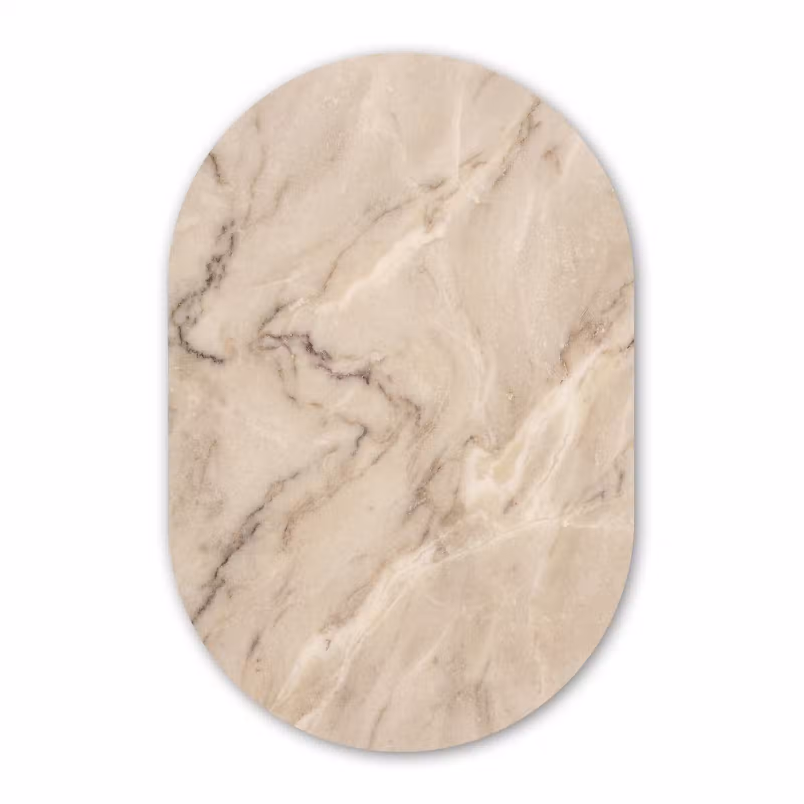 Muurovaal aluminium - Marmer - Patroon - Abstract - Modern - Beige — 1