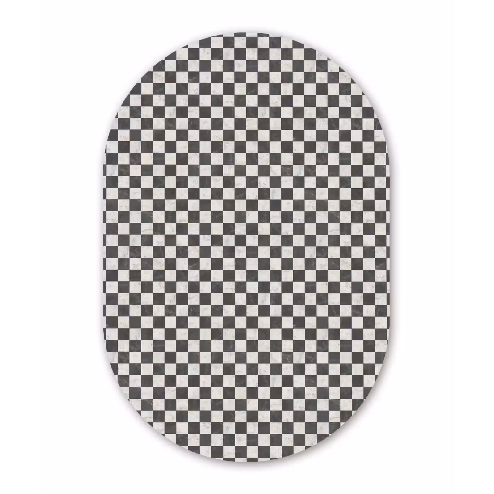 Muurovaal aluminium - Marmer - Patroon - Grijs — 1
