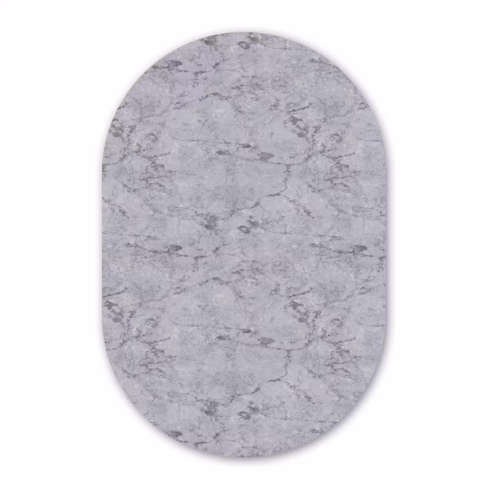 Muurovaal aluminium - Marmerplaat - Patroon - Grijs — 1